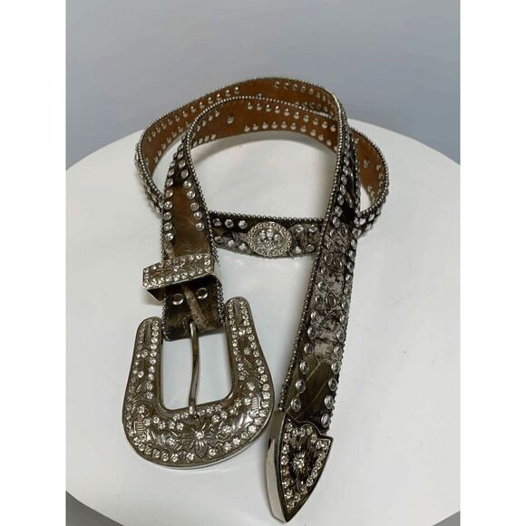 Blazin Roxx Green Camo Jeweled Western Belt main image 4